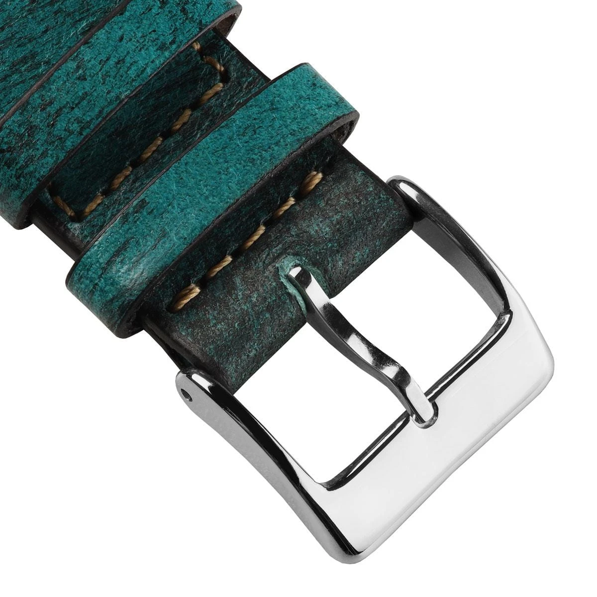 Radstock Vintage Genuine Leather Watch Strap - Vintage Turquoise - Image 6