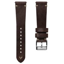 Simple Handmade Italian Leather Watch Strap - Chocolate Brown