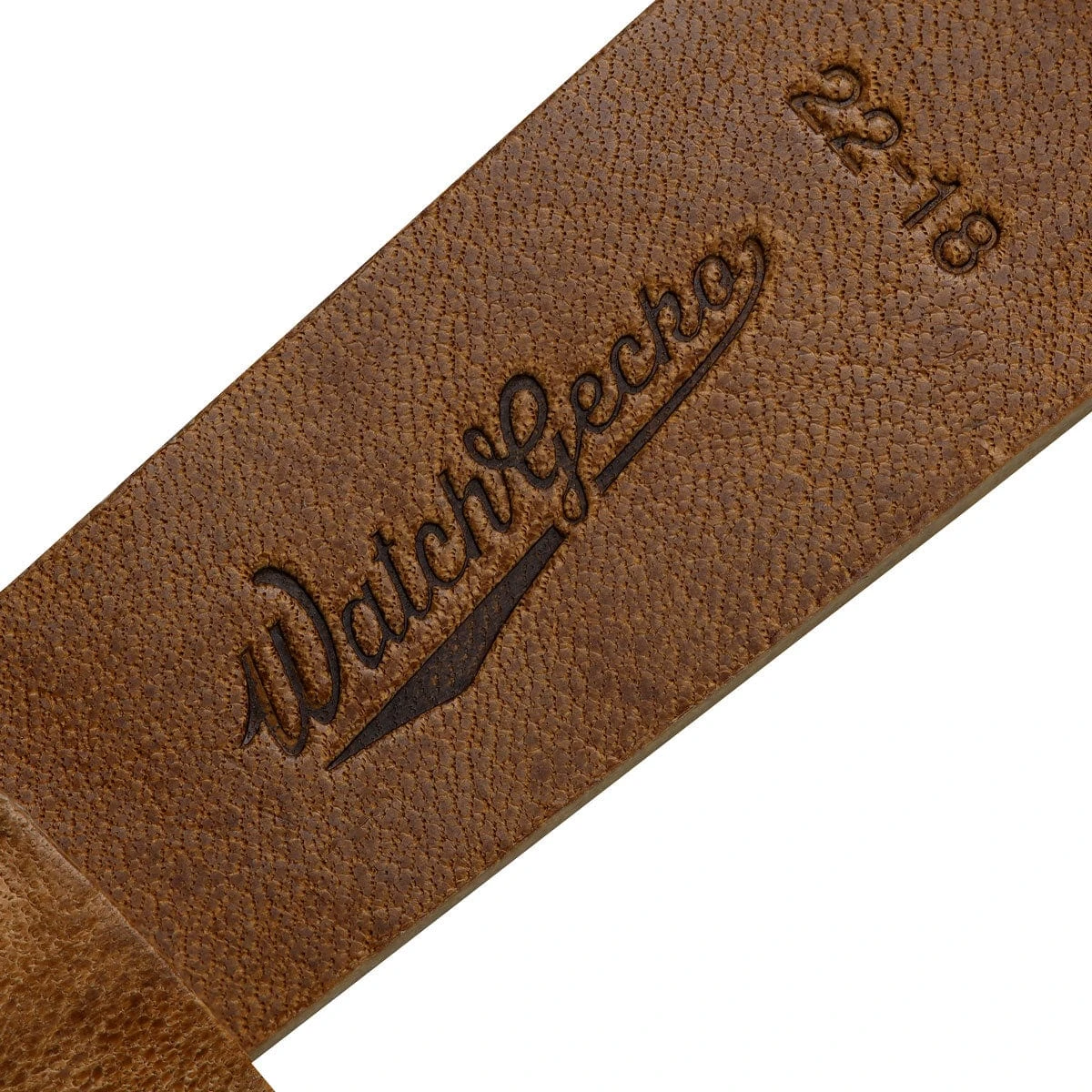 Simple Handmade Italian Leather Watch Strap - Light Brown - Image 10