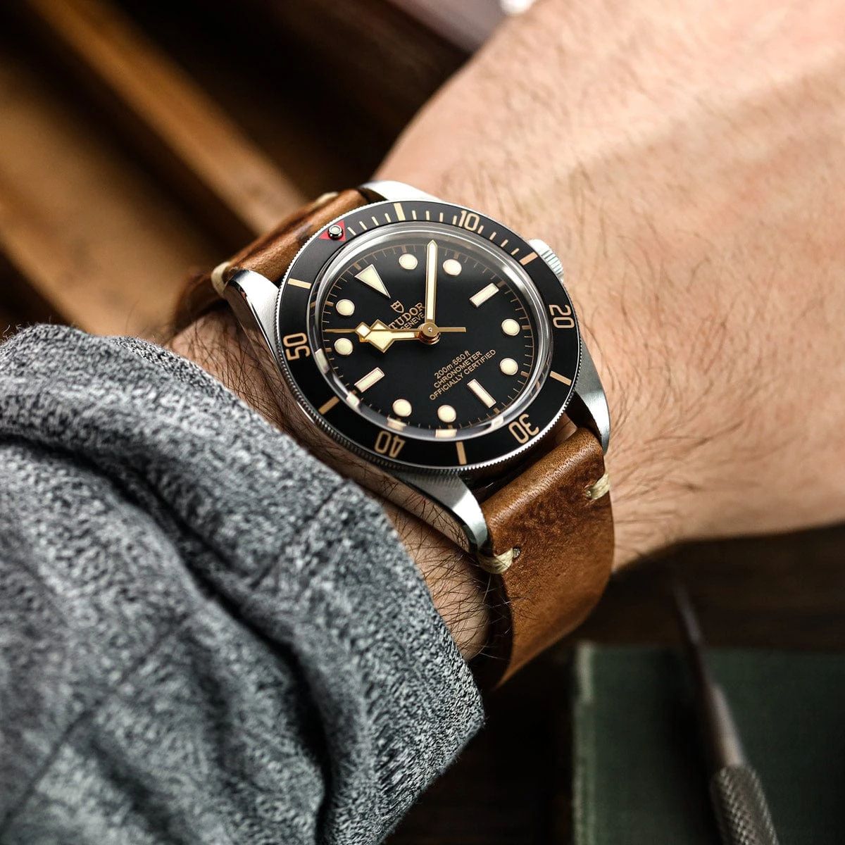 Simple Handmade Italian Leather Watch Strap - Light Brown - Image 3