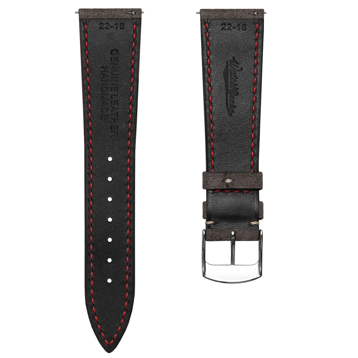 Stanton Conceria Opera Suede Padded Watch Strap - Taupe - Image 4