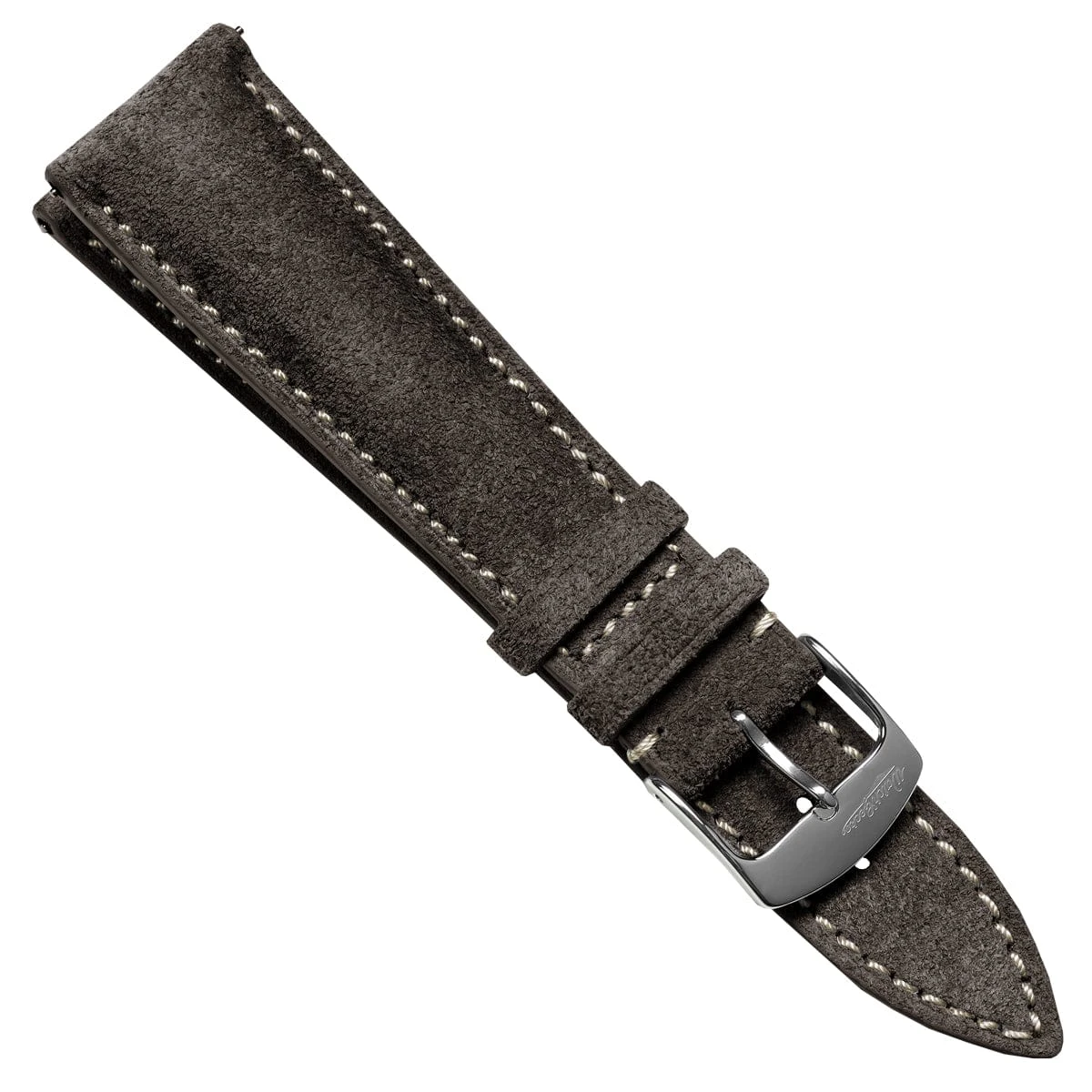 Stanton Conceria Opera Suede Padded Watch Strap - Taupe - Image 5