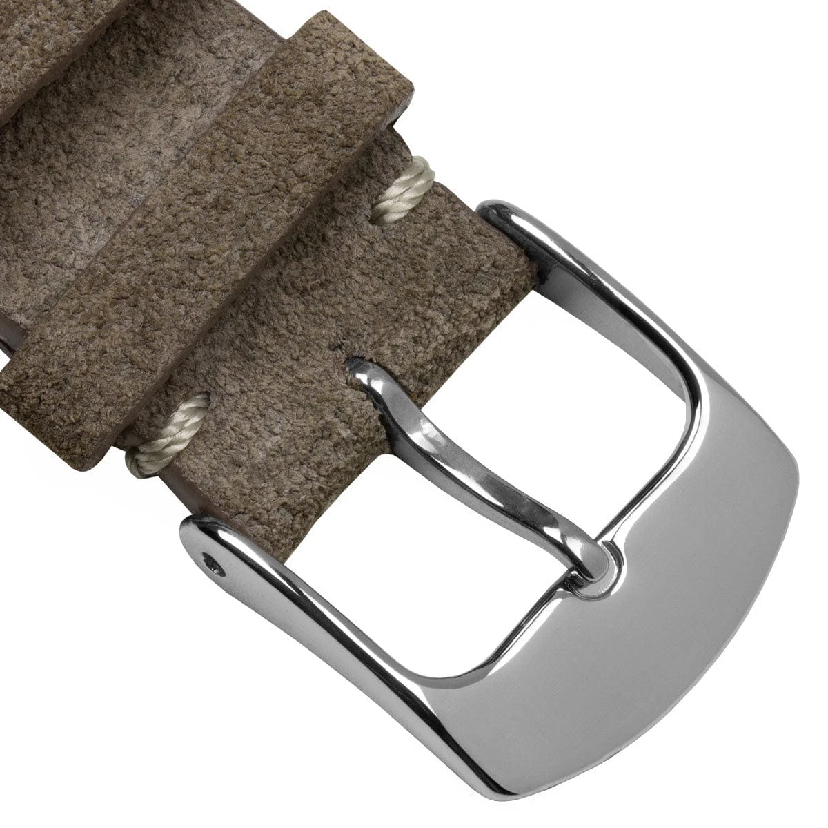 Stanway Vintage V-Stitch Conceria Opera Suede Dress Watch Strap - Brown - Image 7