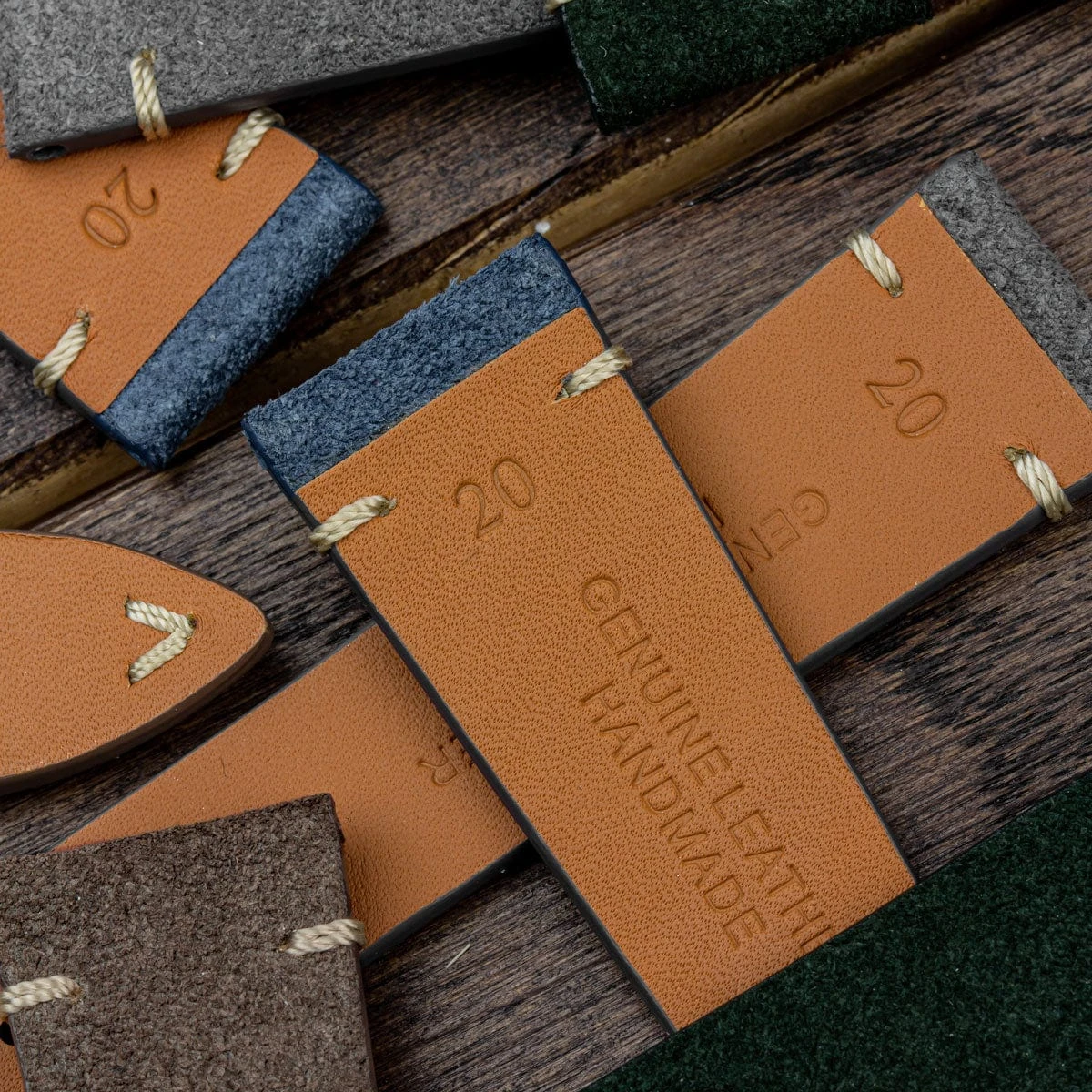 Stanway Vintage V-Stitch Conceria Opera Suede Dress Watch Strap - Brown - Image 11