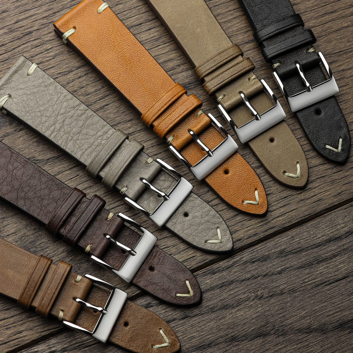 Vintage Cavallo Horse Leather Watch Strap - Camel - Image 7