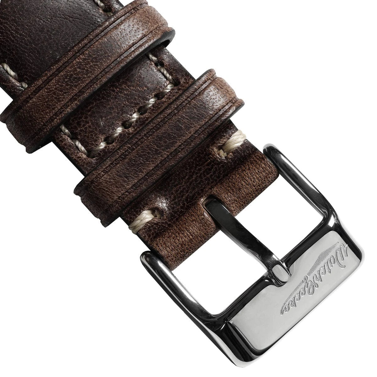 Original Vintage Highley Genuine Leather Watch Strap - Chocolate Brown - Image 7