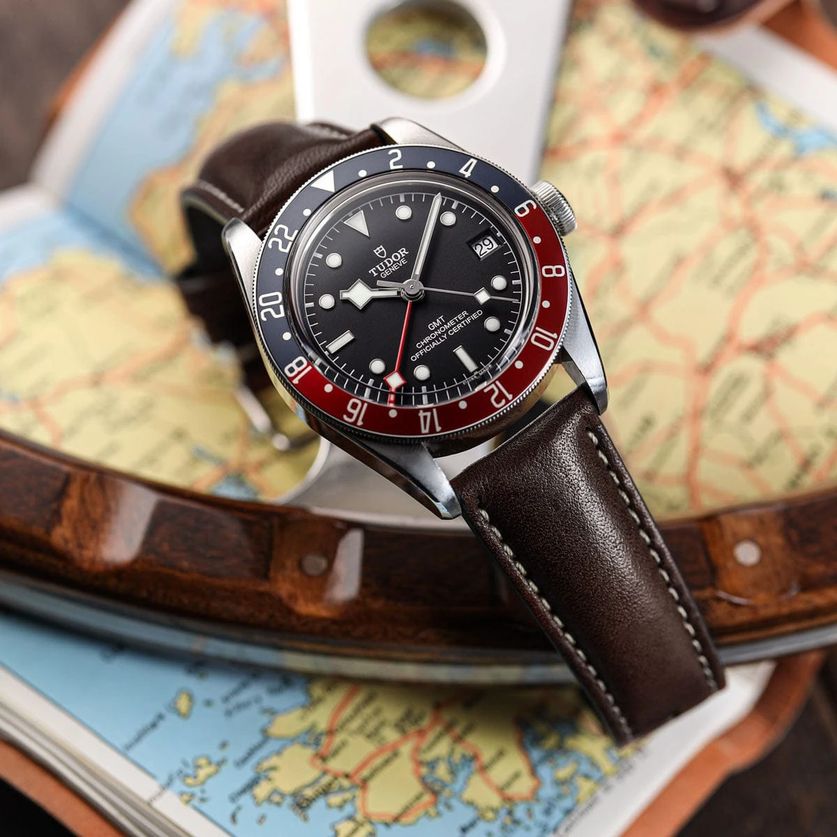 Original Vintage Highley Genuine Leather Watch Strap - Chocolate Brown - Image 5