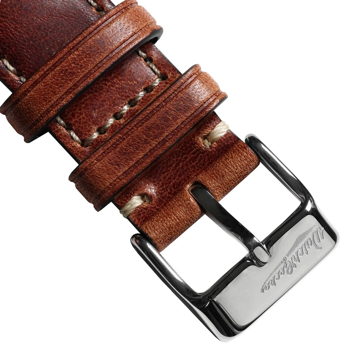 Original Vintage Highley Genuine Leather Watch Strap - Reddish Brown - Image 9