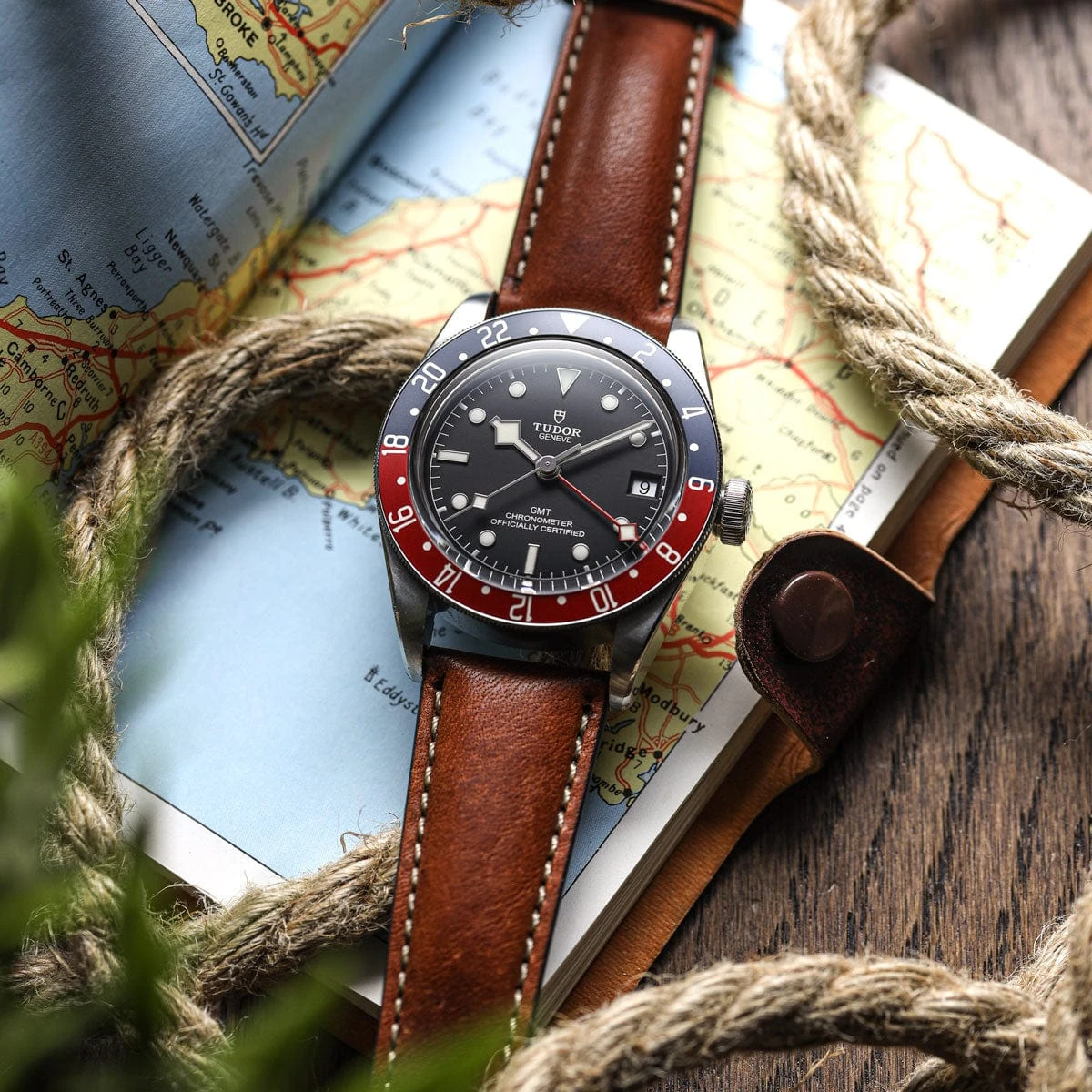 Original Vintage Highley Genuine Leather Watch Strap - Reddish Brown - Image 4