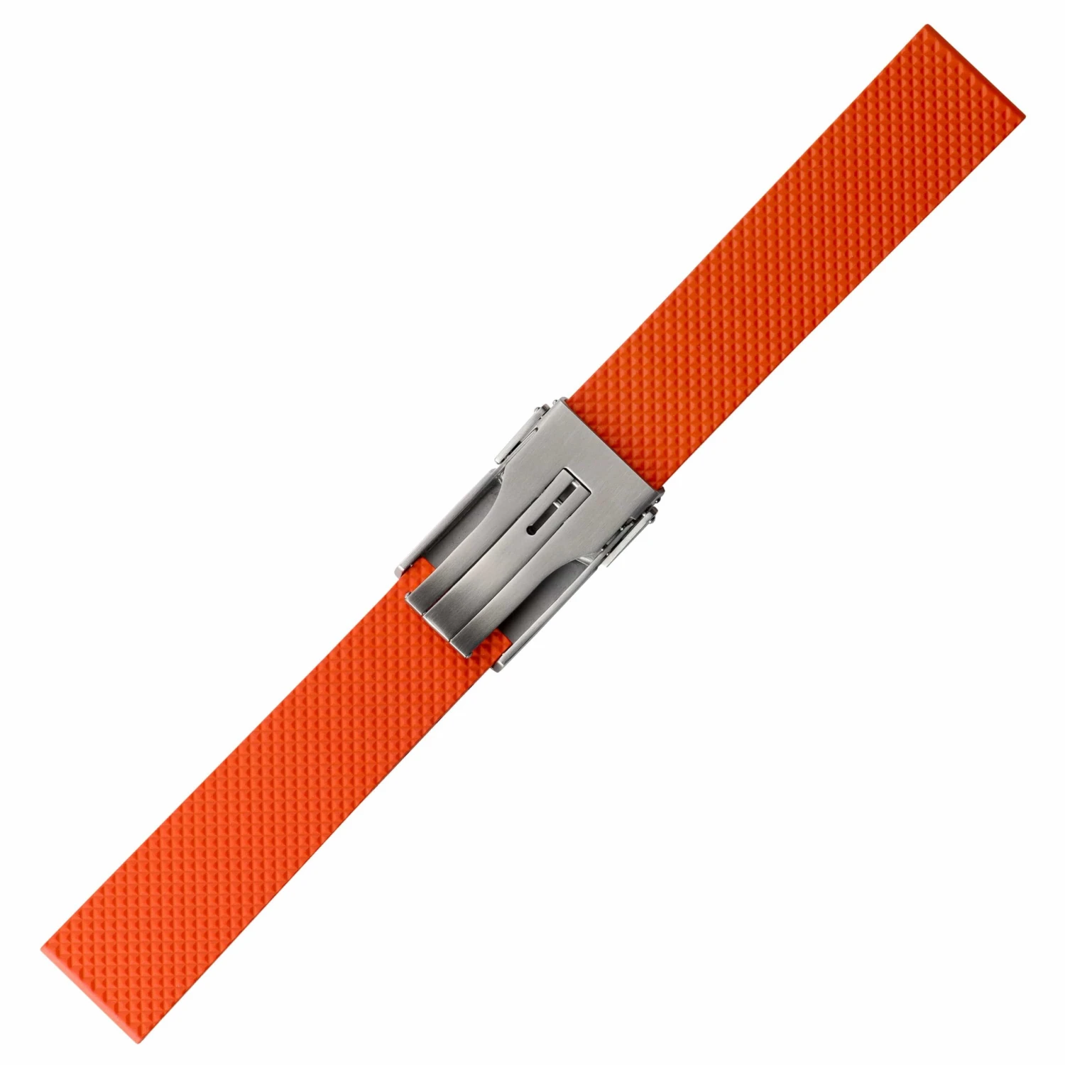 WatchGecko 300 (MKII) Italian Rubber Watch Strap - Orange - Image 5