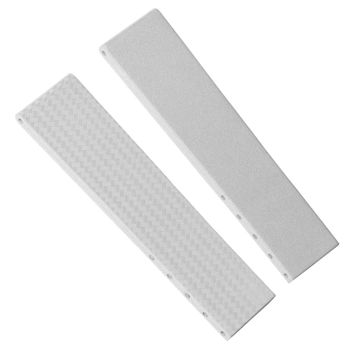 WatchGecko 400 (MKII) Italian Rubber Divers Watch Strap - White - Brushed Buckle - Image 6