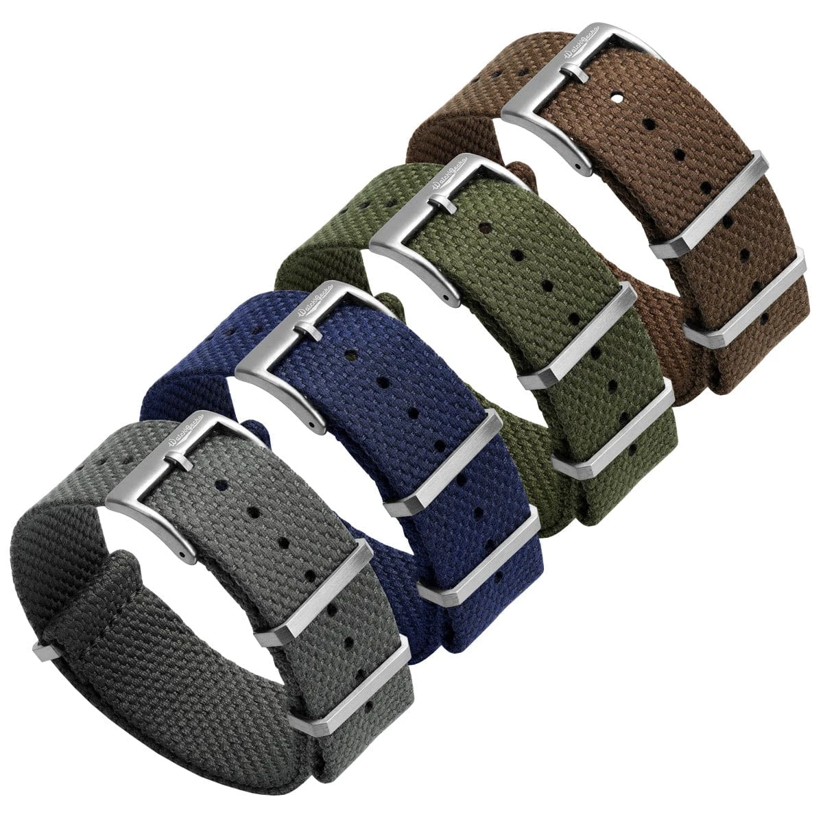 WatchGecko Braemore Military Nylon Watch Strap - Marine Blue - Image 7