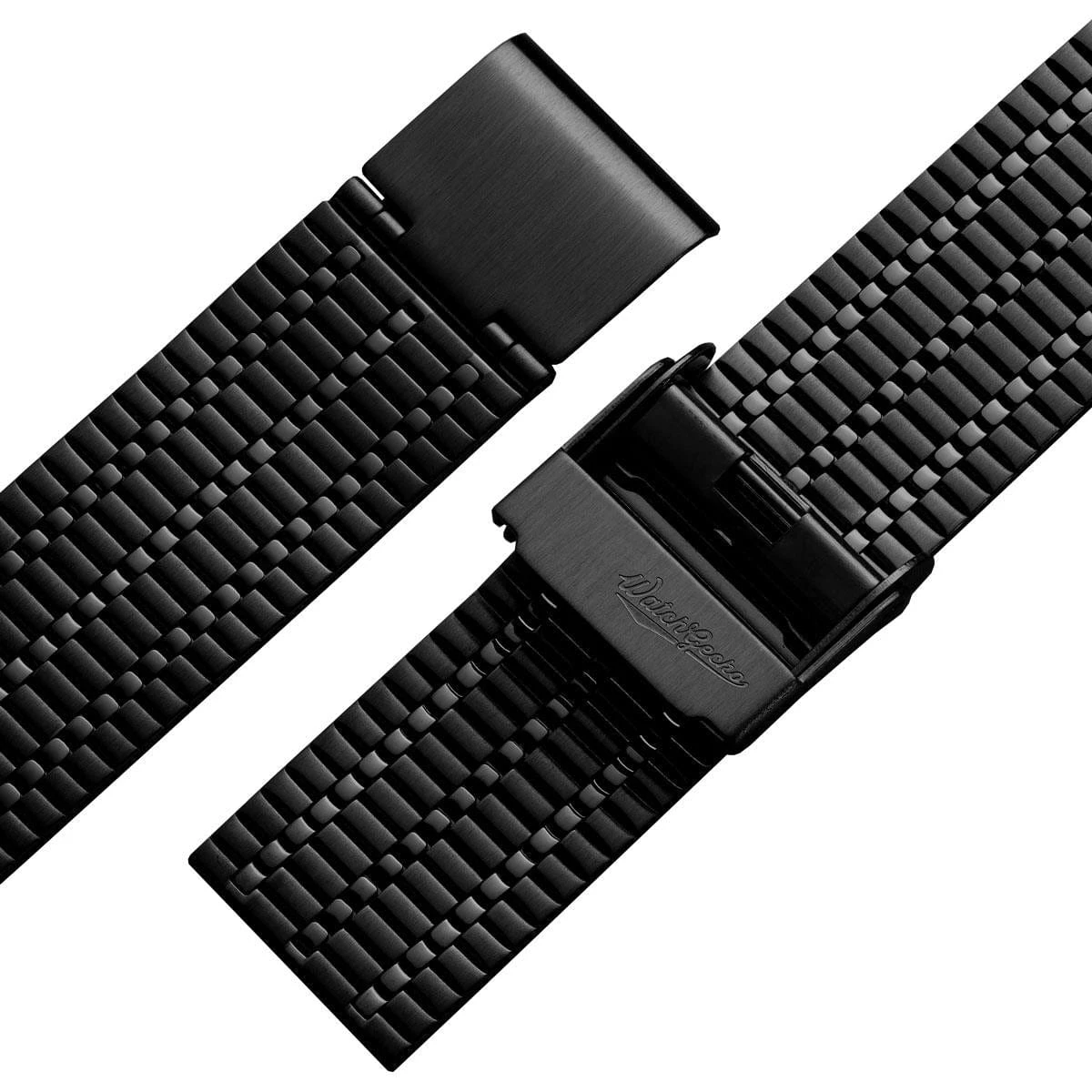 WatchGecko Classic Retro Stainless Steel Watch Strap - IP Black - Image 3