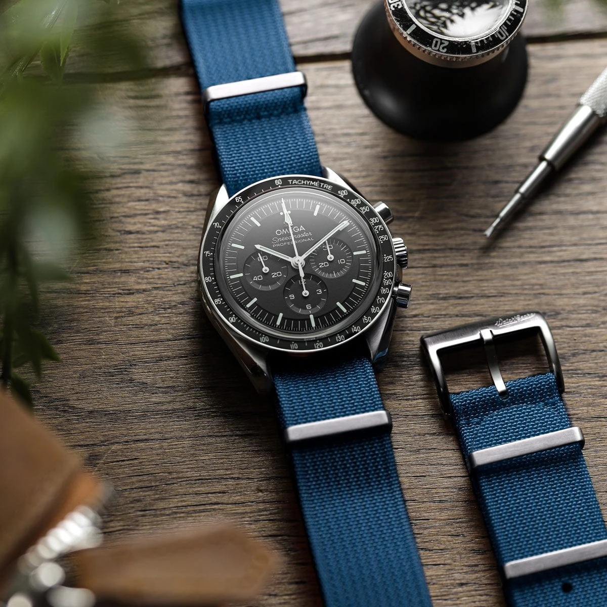 WatchGecko Ridge British Military Watch Strap - Turquoise Blue - Image 6