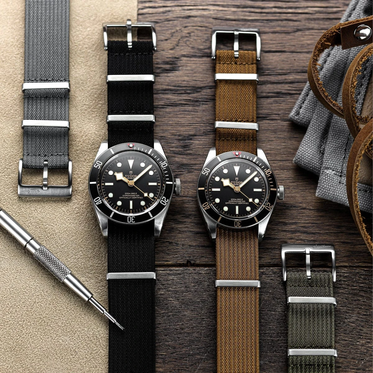 WatchGecko Ridge British Military Watch Strap - Turquoise Blue - Image 10