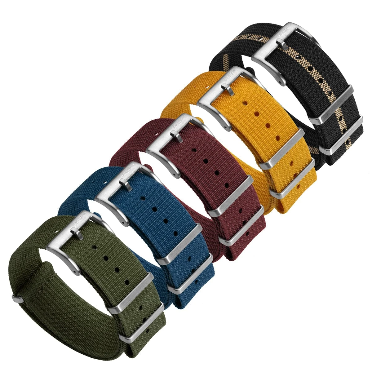 WatchGecko Ridge Military Nylon Watch Strap - Grey - Image 9