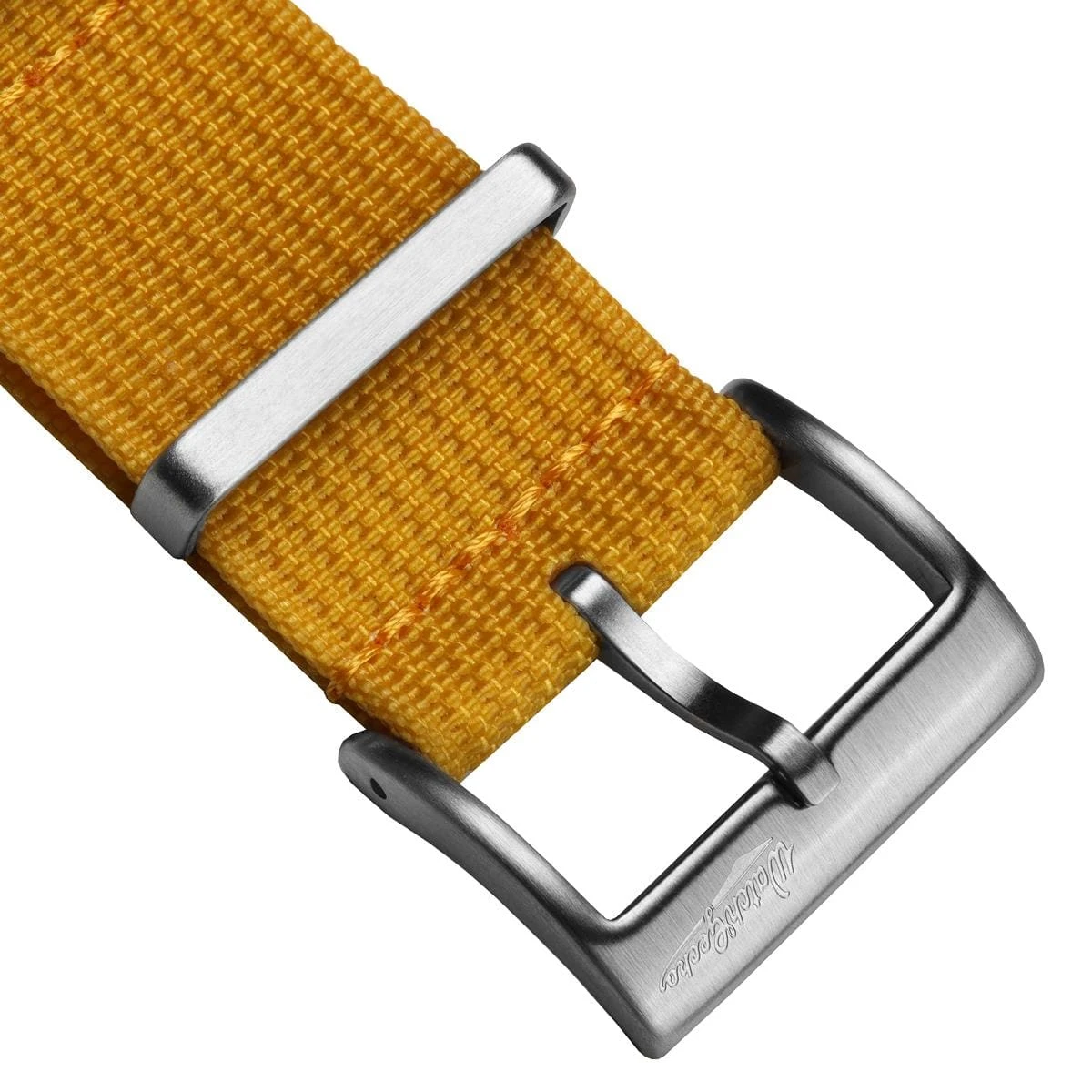 WatchGecko Ridge Military Nylon Watch Strap - Yellow - Image 4