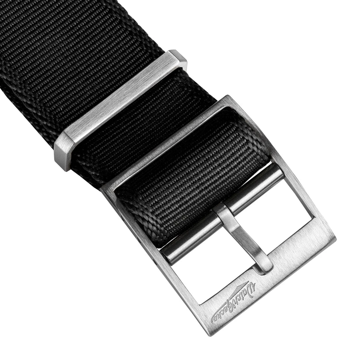 WatchGecko Signature Single Pass Military Nylon Watch Strap - Black - Image 6