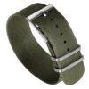 WatchGecko Signature Single Pass Military Nylon Watch Strap - Olive Green