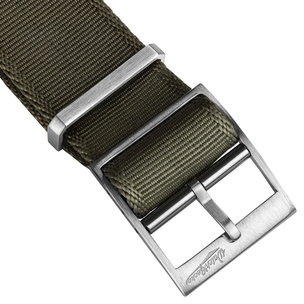 WatchGecko Signature Single Pass Military Nylon Watch Strap - Olive Green - Image 7
