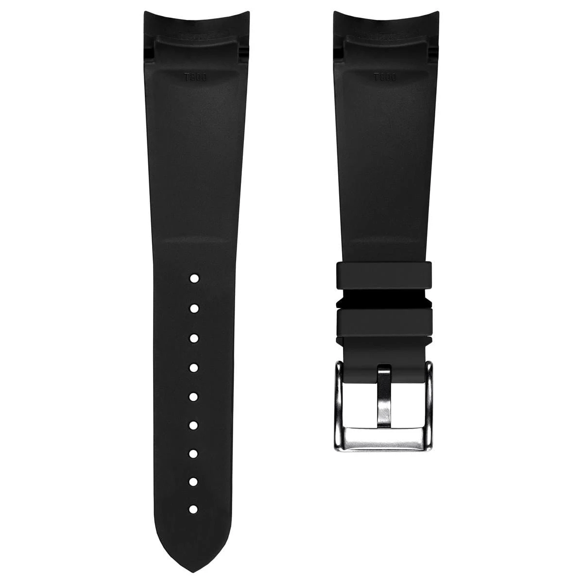 WatchGecko 41mm Tudor Black Bay Style Rubber Watch Strap - Image 7