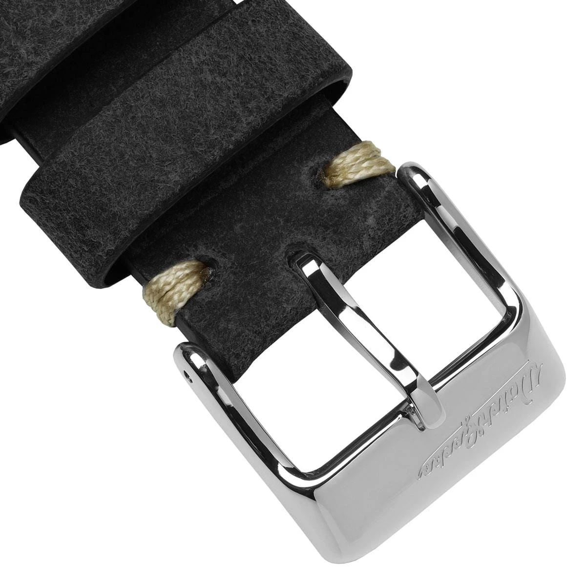 Simple Handmade Distressed Leather Watch Strap - Charcoal - Image 12