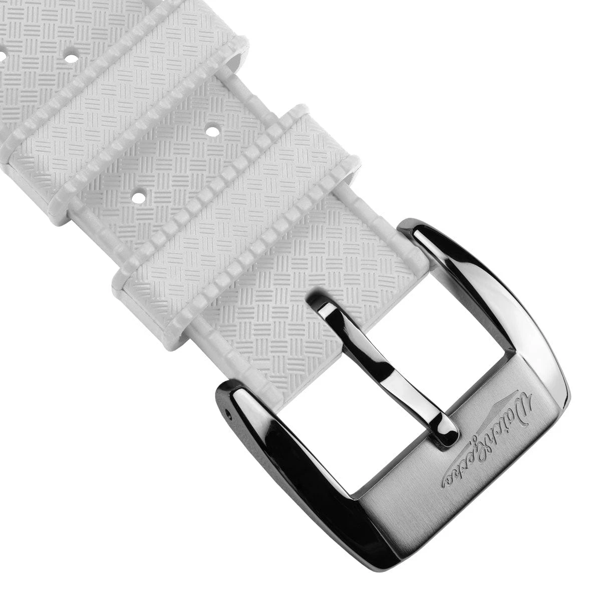 WatchGecko Vintage Tropical Style FKM Rubber Watch Strap - White - Image 4