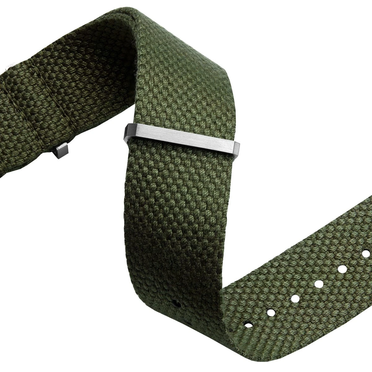 WatchGecko Braemore Military Nylon Watch Strap - Army Green - Image 5