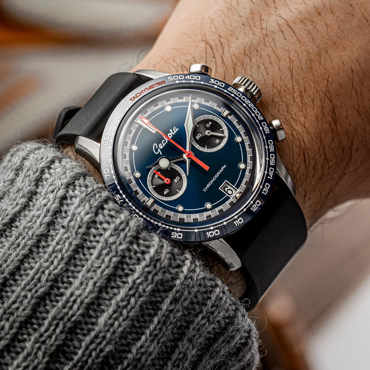 Zennor Quick Release FKM Rubber Watch Strap By ZULUDIVER - Black - Image 4