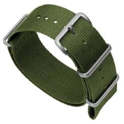 ZULUDIVER 1973 British Military Watch Strap: CADET - Army Green - Satin