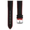 ZULUDIVER Anvil FKM Rubber Watch Strap - Black / Red