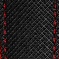 ZULUDIVER Anvil FKM Rubber Watch Strap - Black / Red - Image 14