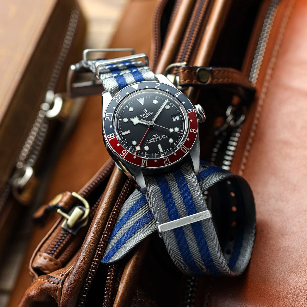 ZULUDIVER 1973 British Military Watch Strap: ARMOURED RECON - Navy Bond, Polished - Image 3