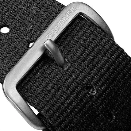 ZULUDIVER 1973 British Military Watch Strap: CADET - Combat Black - Satin - Image 8