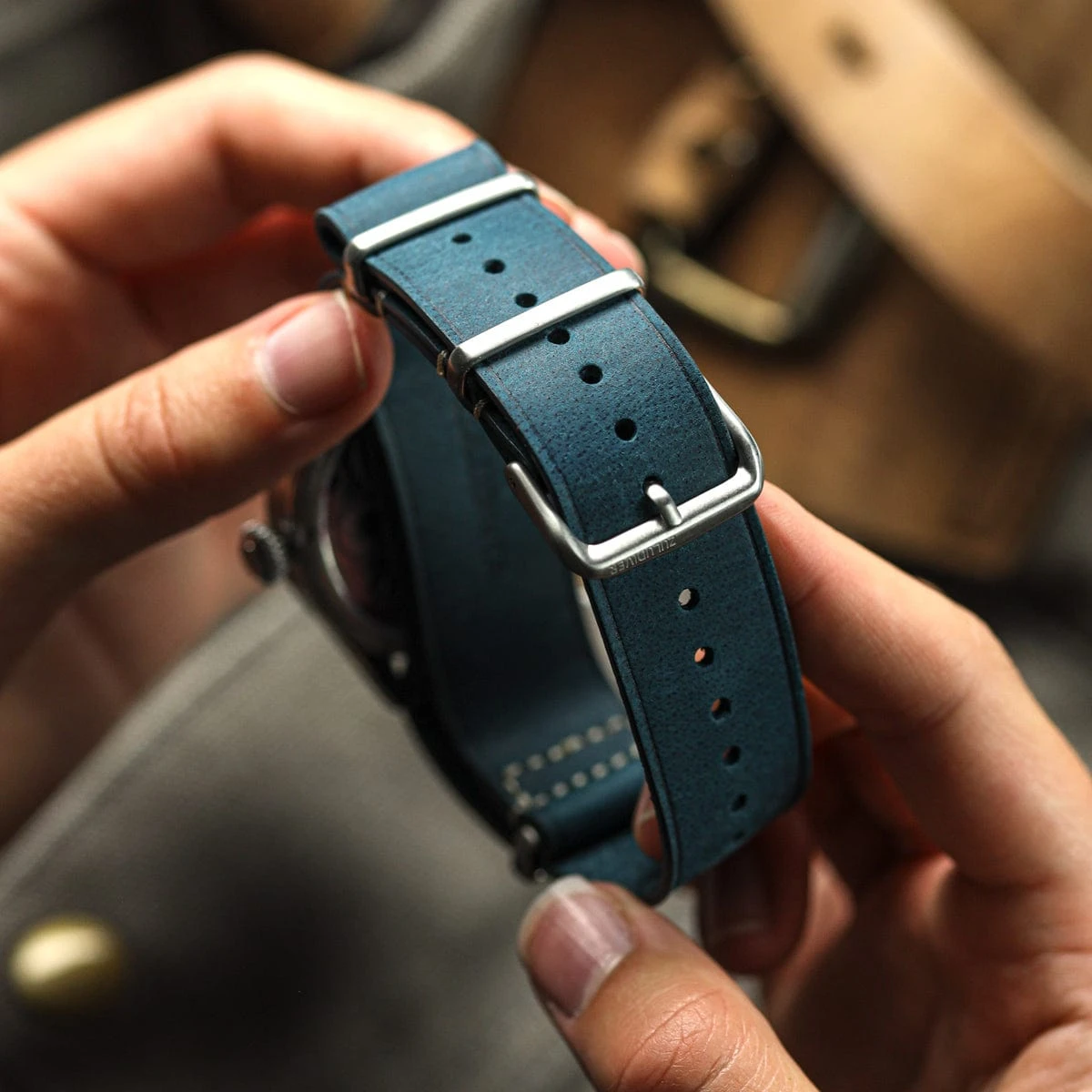 ZULUDIVER 1973 British Military Watch Strap: OXFORD - Vintage Blue - Image 4