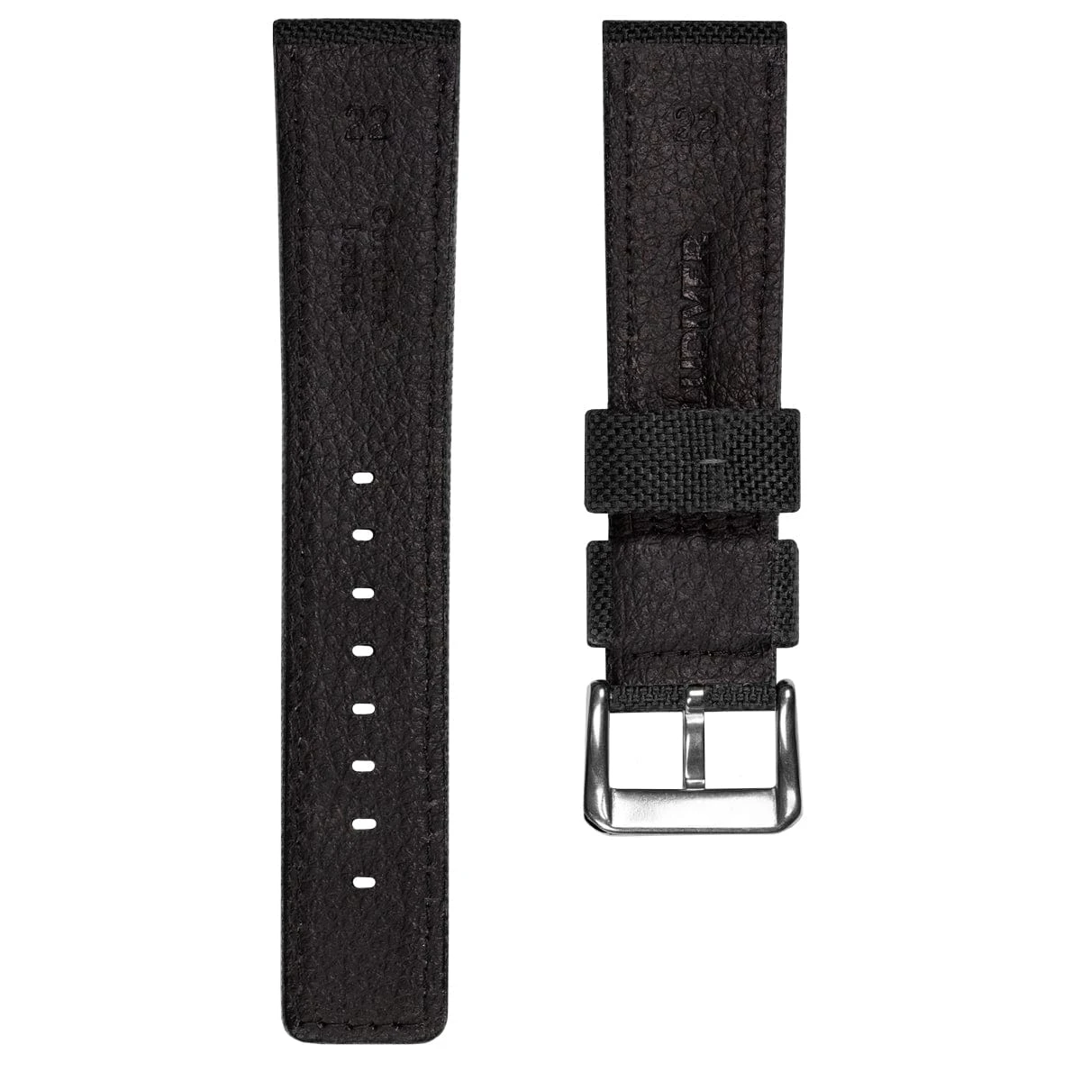 ZULUDIVER Cordura® Premium Divers Watch Strap - Black / Grey - Image 6