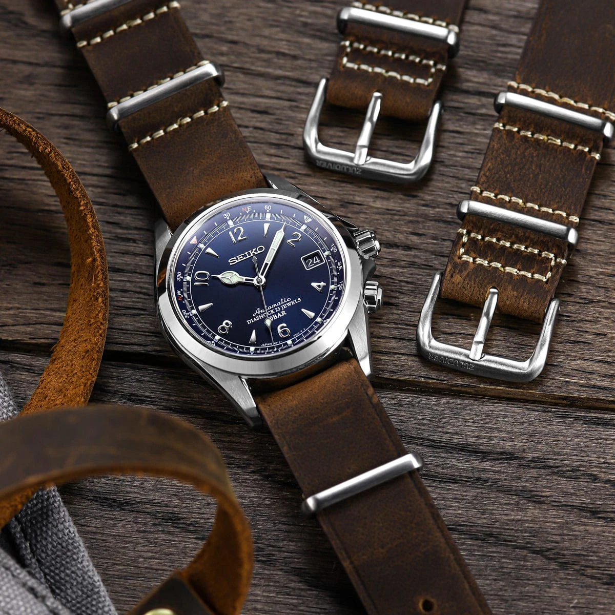 ZULUDIVER 1973 British Military Watch Strap: OXFORD - Chestnut Brown - Image 9