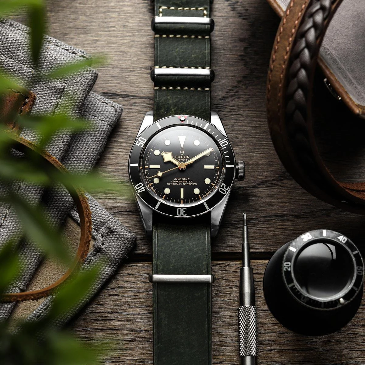 ZULUDIVER 1973 British Military Watch Strap: OXFORD - Vintage Green - Image 3