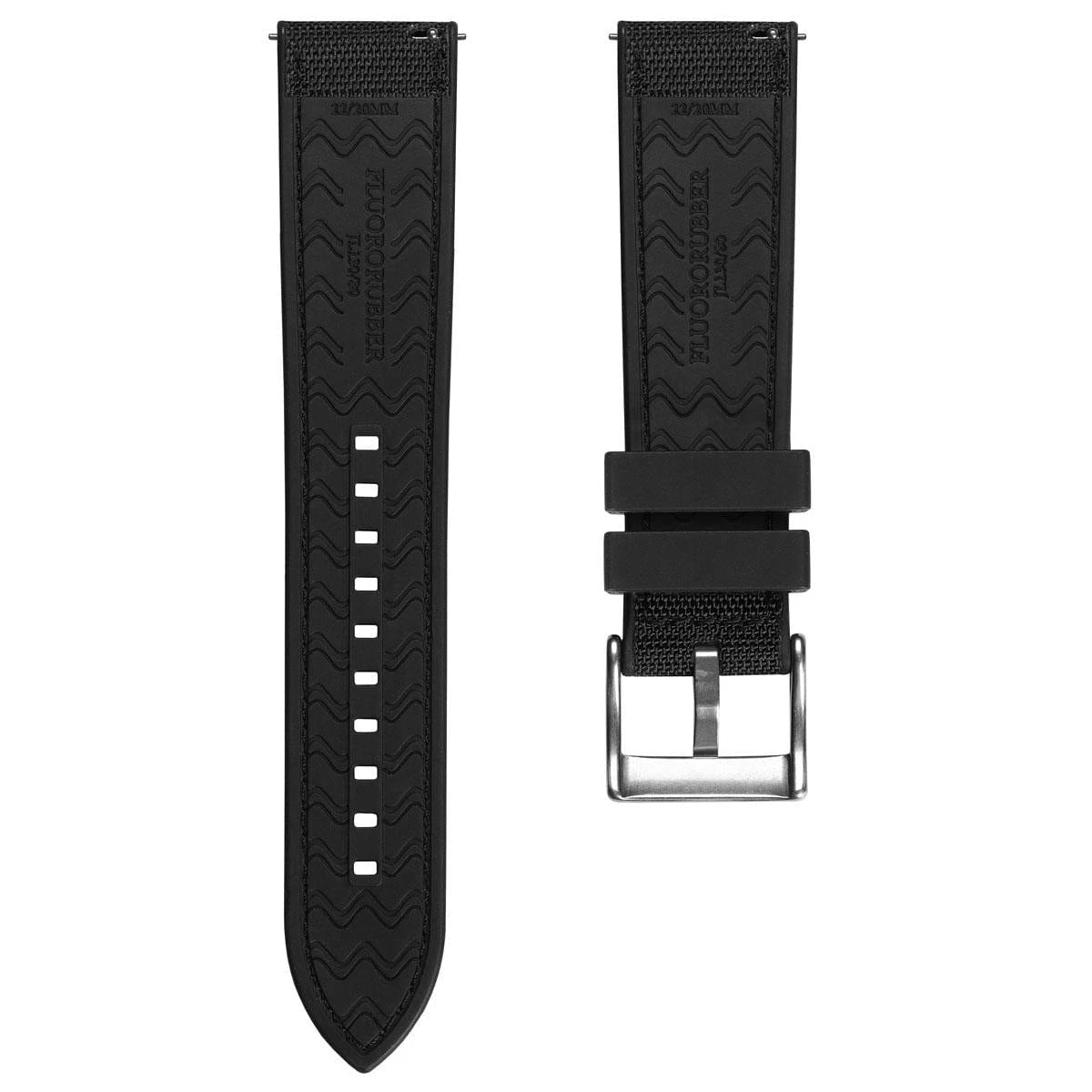 ZULUDIVER Endurance Extreme Rubber Watch Strap - Black - Image 4