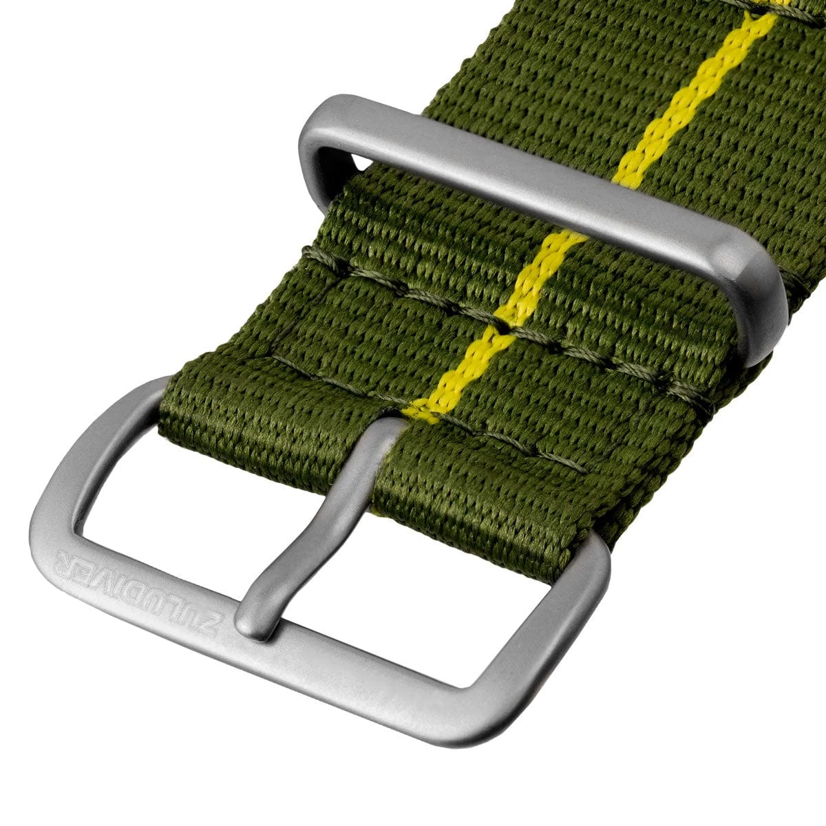 ZULUDIVER 1973 British Military Watch Strap: CADET Marine Nationale - Green & Yellow - Image 6