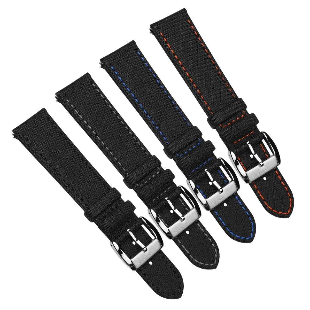 ZULUDIVER Maverick (MK II) Sailcloth Waterproof Watch Strap - Black / Black - Image 9