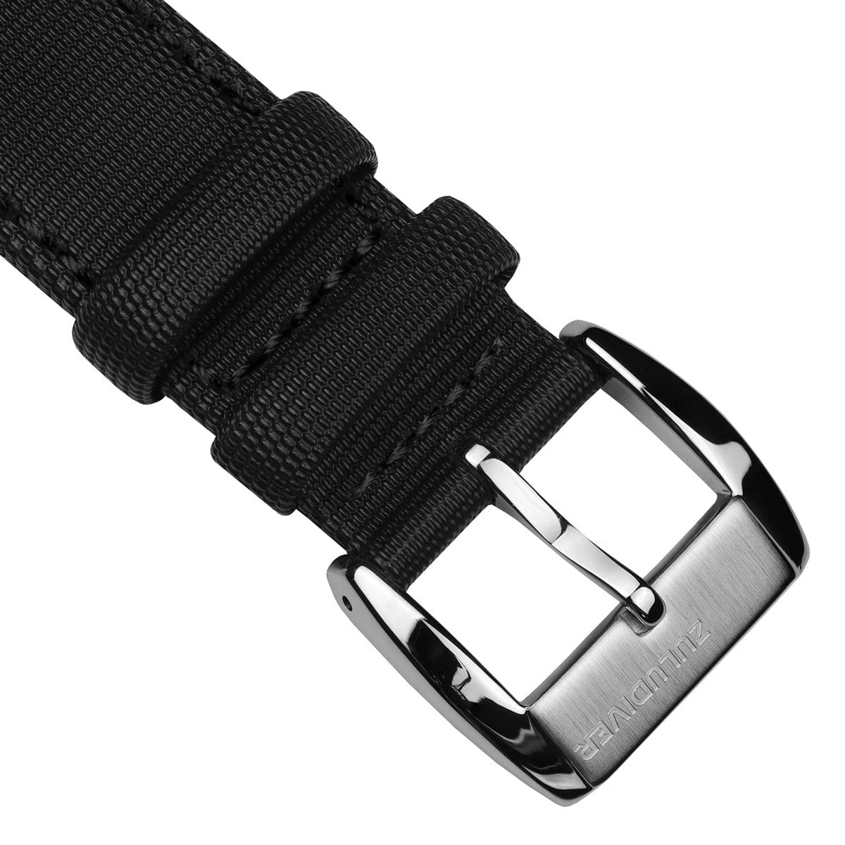 ZULUDIVER Maverick (MK II) Sailcloth Waterproof Watch Strap - Black / Black - Image 8