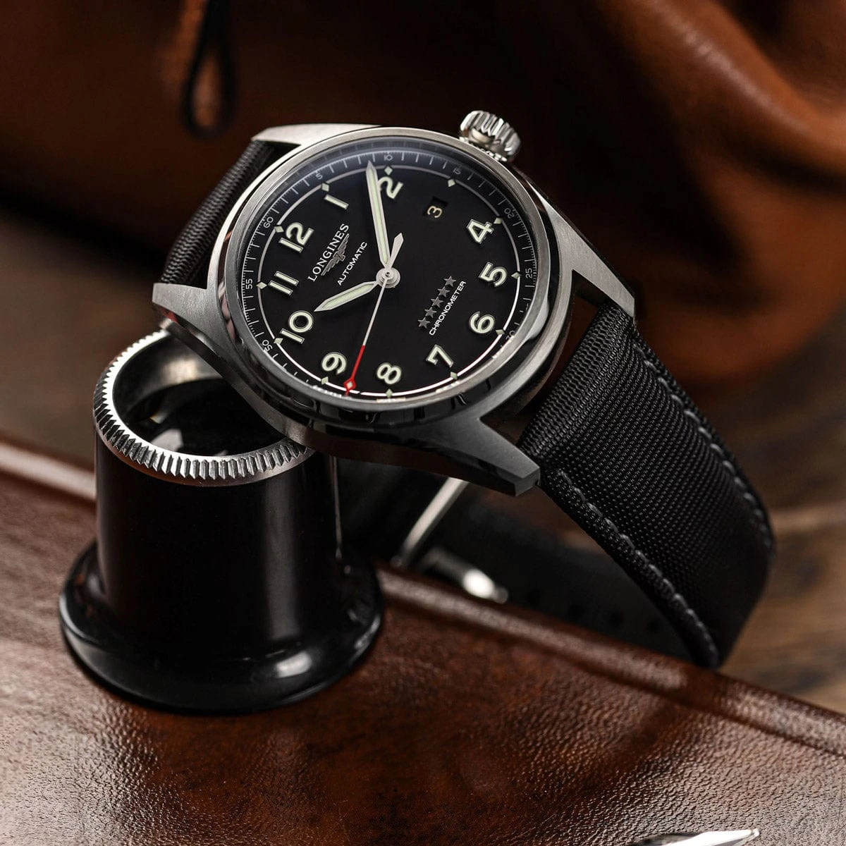 ZULUDIVER Mayday Sailcloth Padded Divers Watch Strap - Grey Stitching - Image 5