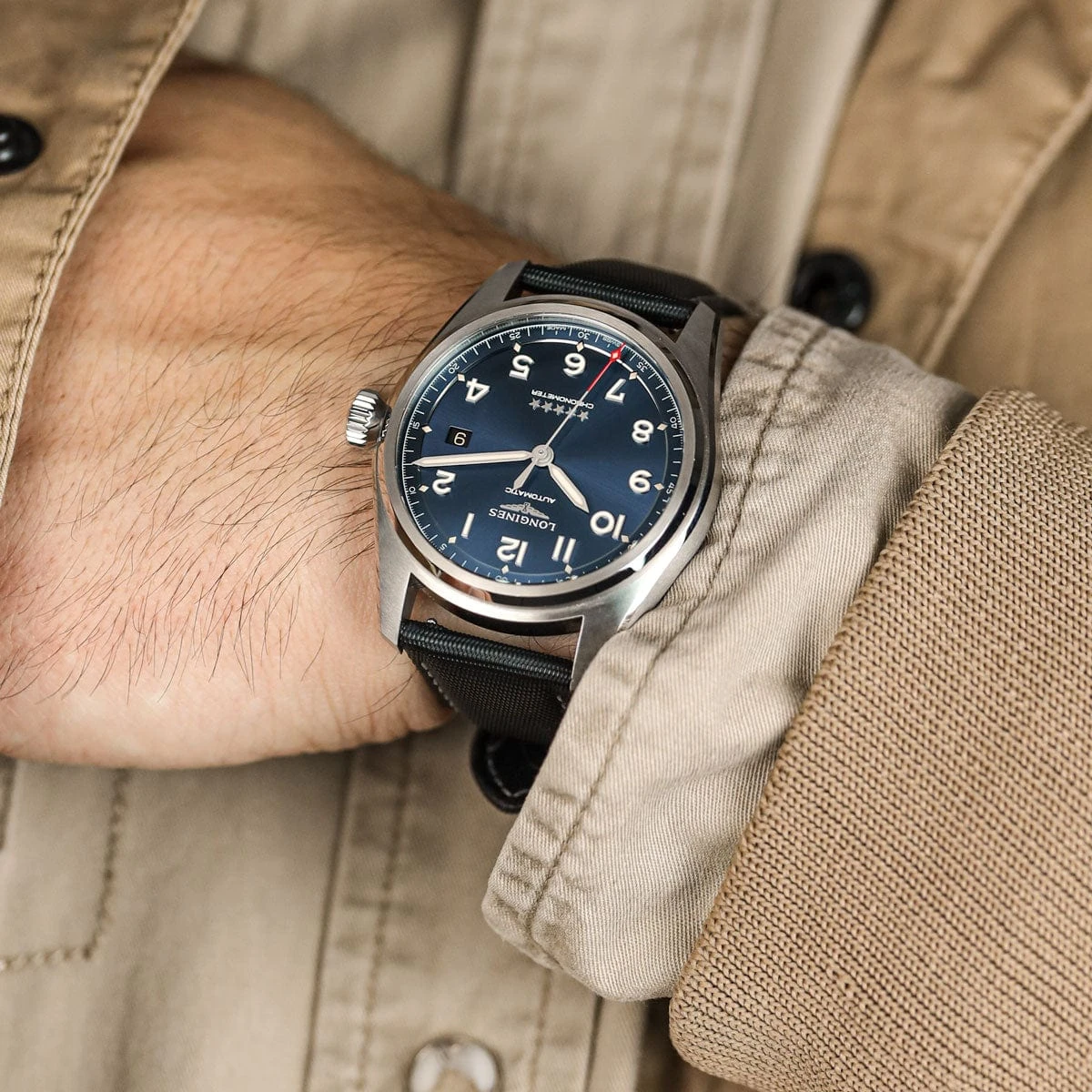 ZULUDIVER Mayday Sailcloth Padded Divers Watch Strap - Off White Stitching - Image 3