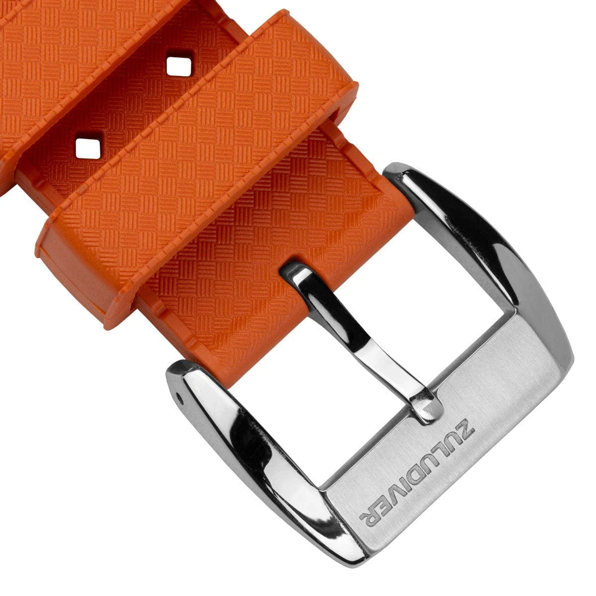 ZULUDIVER Modern Tropical Style Rubber Watch Strap - Orange - Image 8
