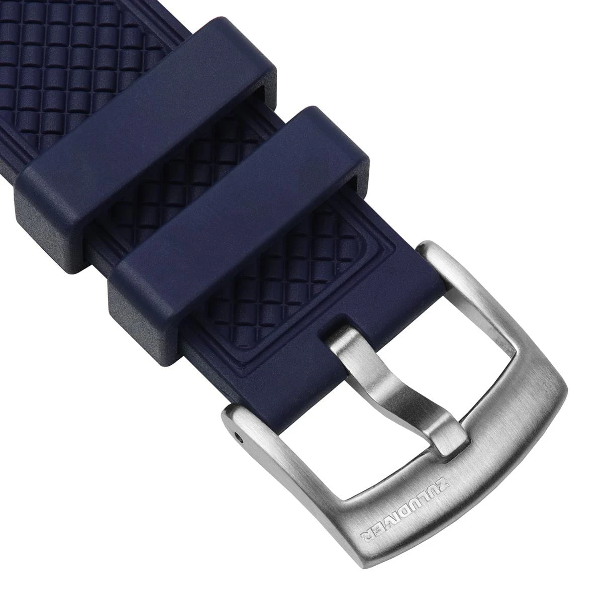 ZULUDIVER Saltdean FKM Rubber Watch Strap - Blue - Image 6