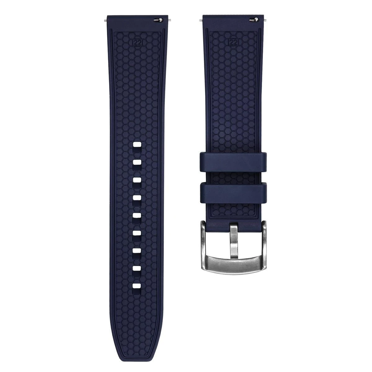 ZULUDIVER Saltdean FKM Rubber Watch Strap - Blue - Image 7