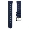 ZULUDIVER Seacroft Waffle FKM Rubber Dive Watch Strap (MkII) - Blue - Brushed Buckle