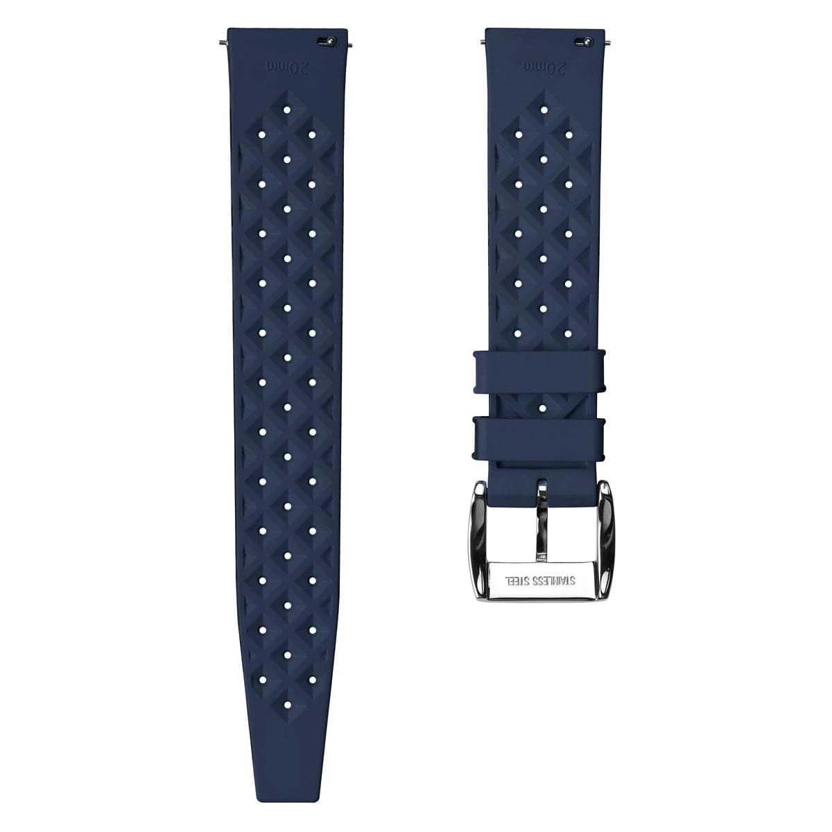 ZULUDIVER Tropic Style FKM Rubber Watch Strap - Camouflage Blue - Image 3