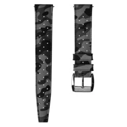 ZULUDIVER Tropic Style FKM Rubber Watch Strap - Camouflage Grey